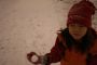 粉雪..雪球が上手く作れないので、雪合戦は中止..